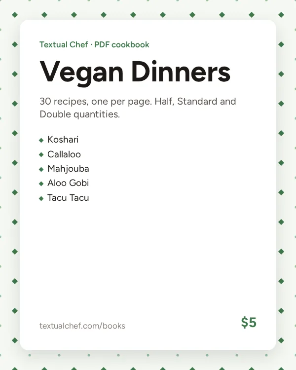 Vegan Dinners cover