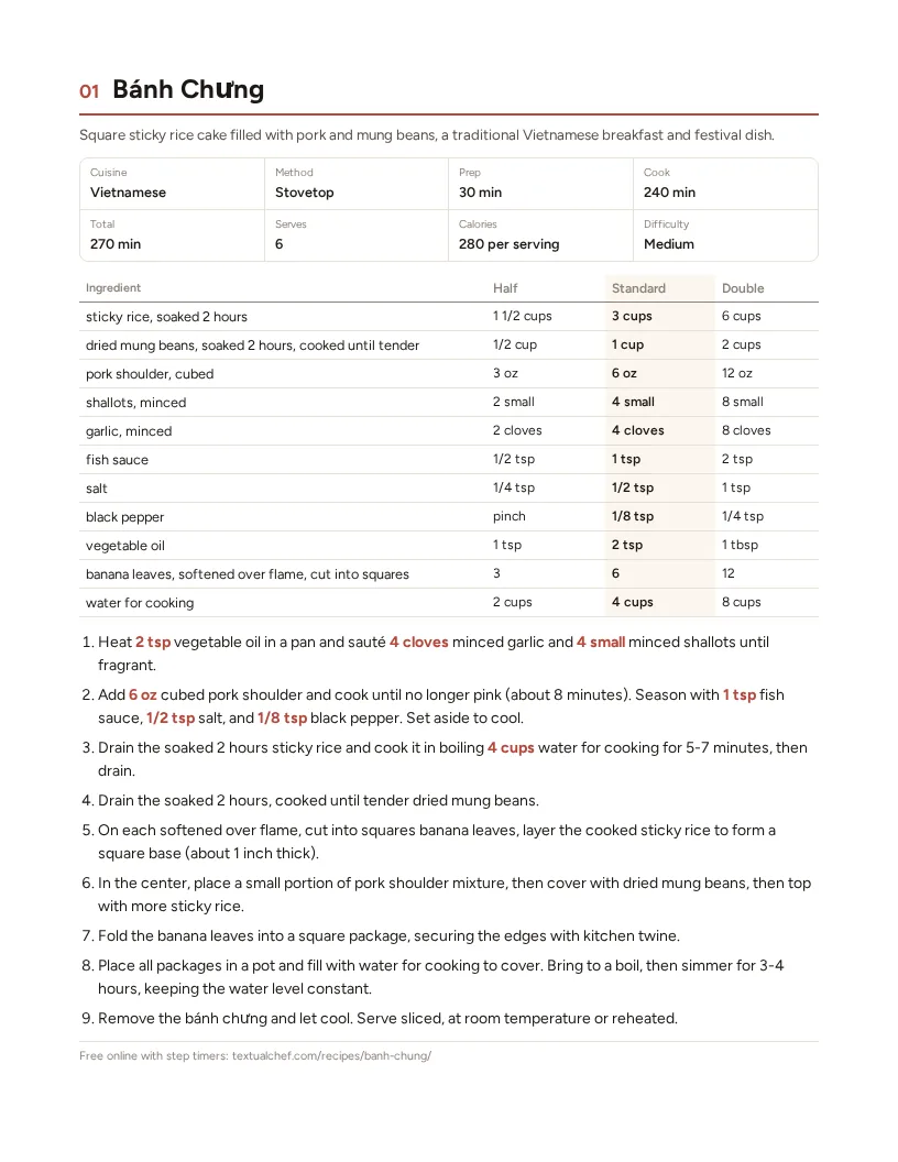 Sample page: Bánh Chưng